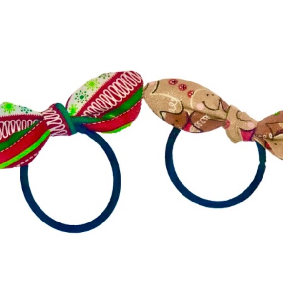 Holiday Bunny Hair Ties - Picture 3 of 6